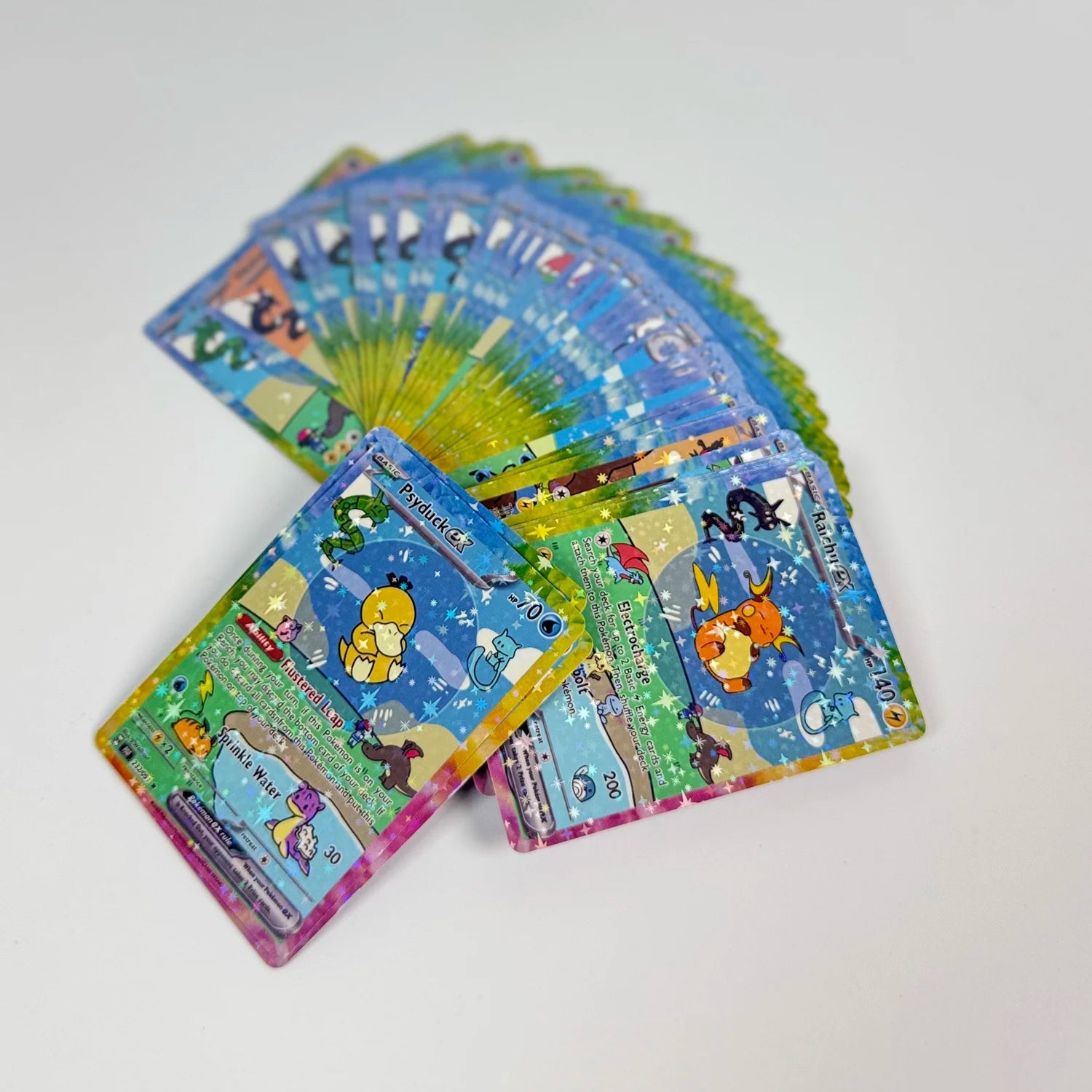 Shiny 55Pcs Cute DIY Card Proxy Pokemon My bubble friends Holographic Anime Version - Maxwell shop