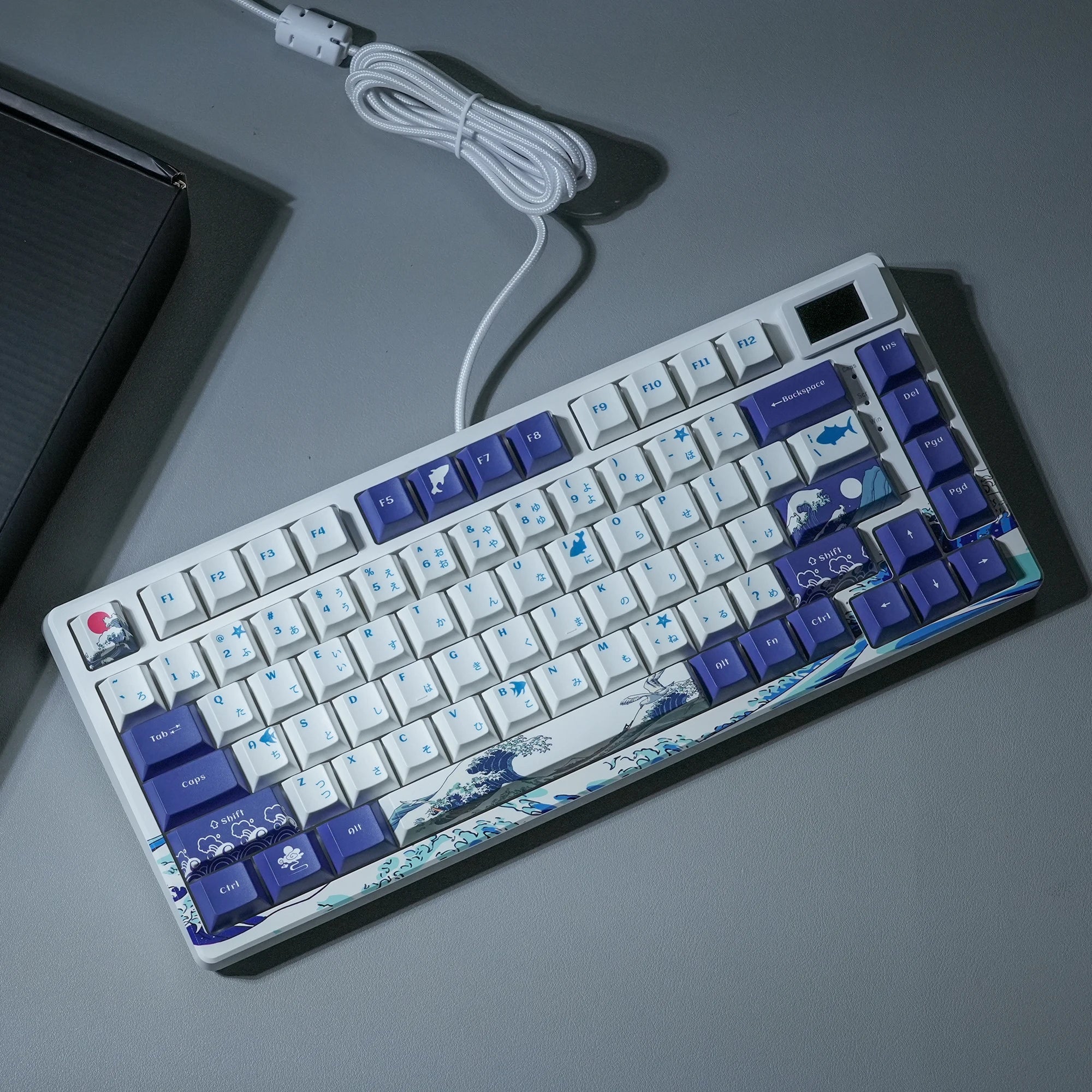 Wired Mechanical Gaming Keyboard with OLED Display Full Key Hot-Swappable Pudding - Maxwell shop