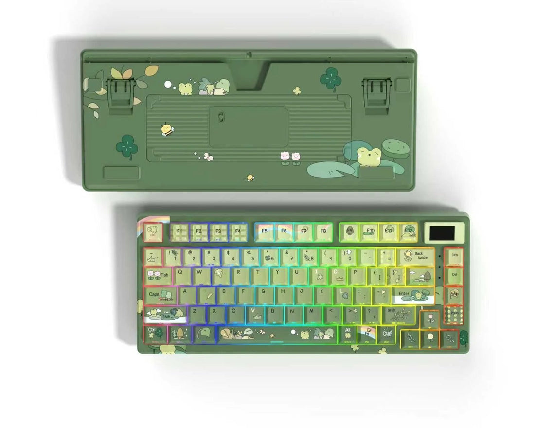 Wired Mechanical Gaming Keyboard with OLED Display Full Key Hot-Swappable Pudding - Maxwell shop