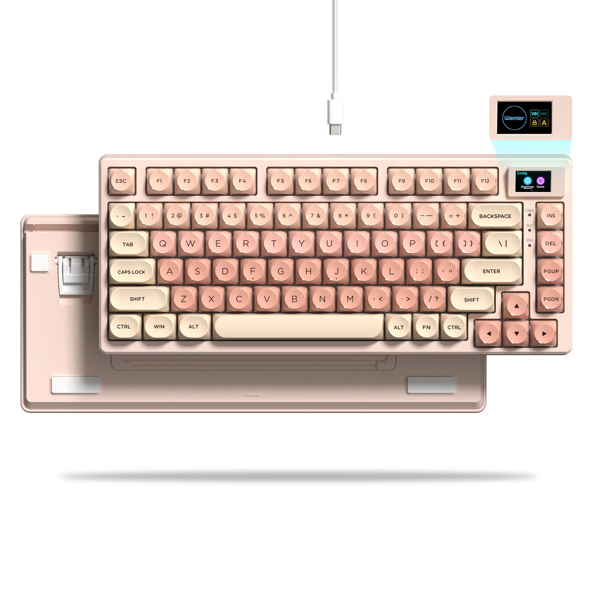 Wired Mechanical Gaming Keyboard with OLED Display Full Key Hot-Swappable Pudding - Maxwell shop