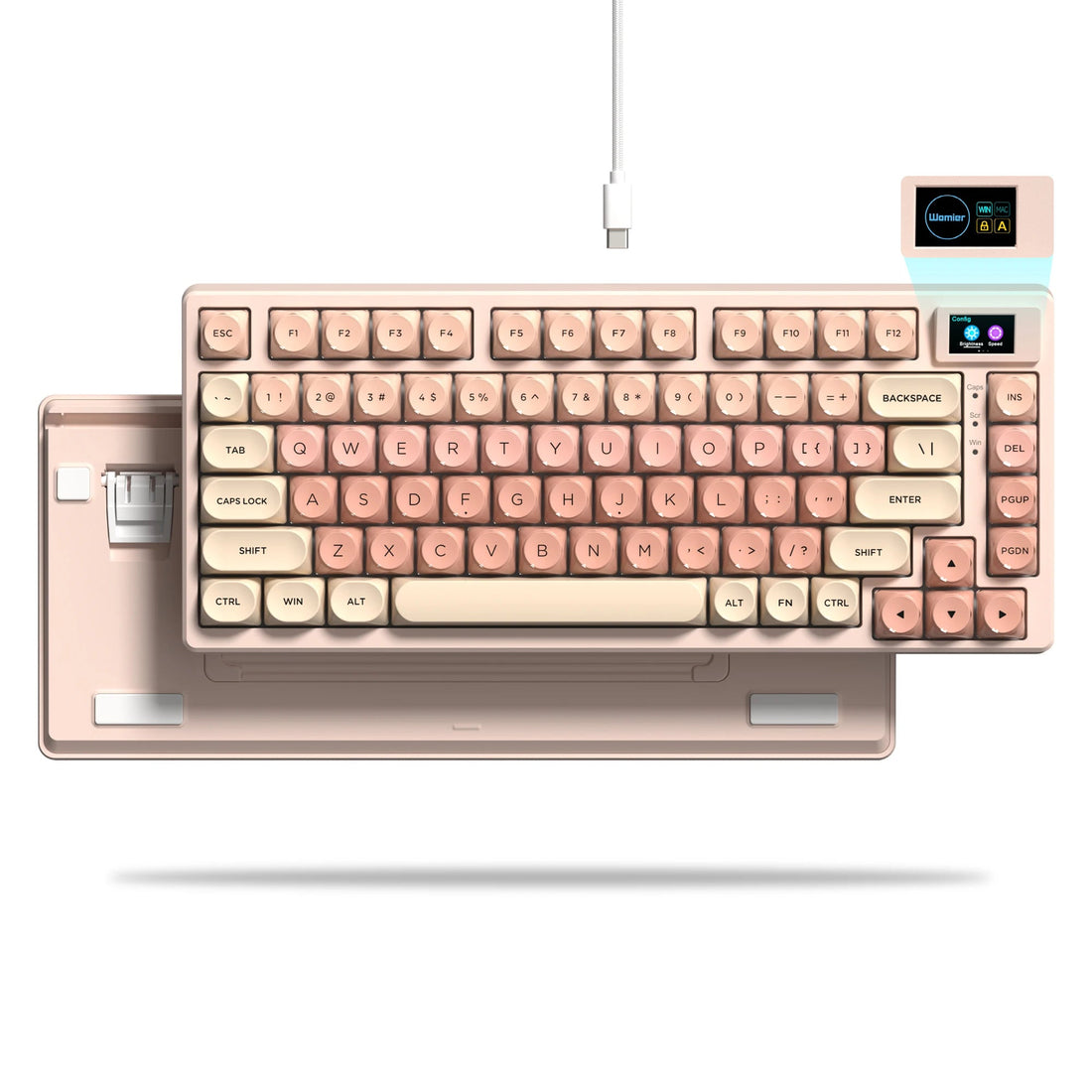 Wired Mechanical Gaming Keyboard with OLED Display Full Key Hot-Swappable Pudding - Maxwell shop