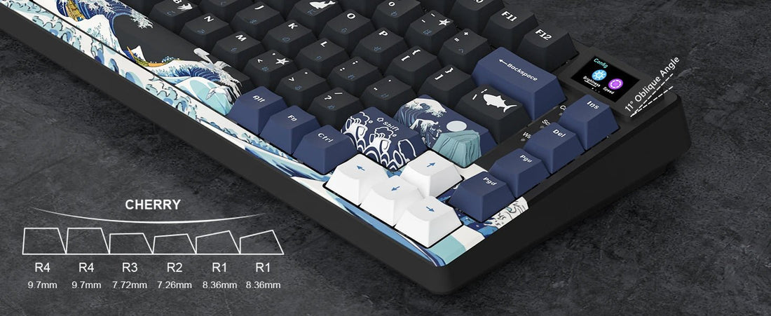 Wired Mechanical Gaming Keyboard with OLED Display Full Key Hot-Swappable Pudding - Maxwell shop