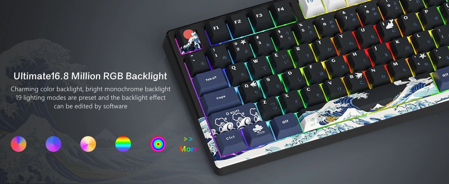 Wired Mechanical Gaming Keyboard with OLED Display Full Key Hot-Swappable Pudding - Maxwell shop
