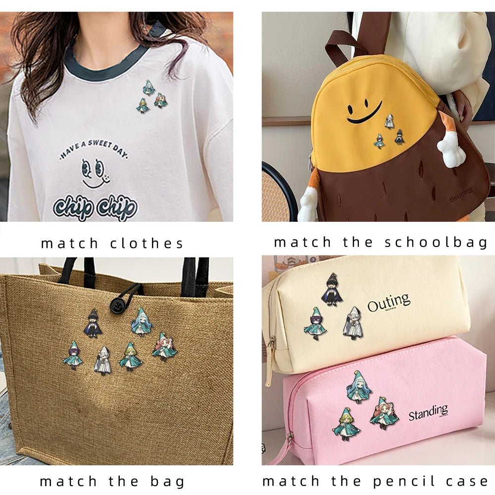 Witch Hat Atelier Enamel Pin Set - 6PCS Coco Agott Olruggio Richeh Anime Brooch Collection - Maxwell shop