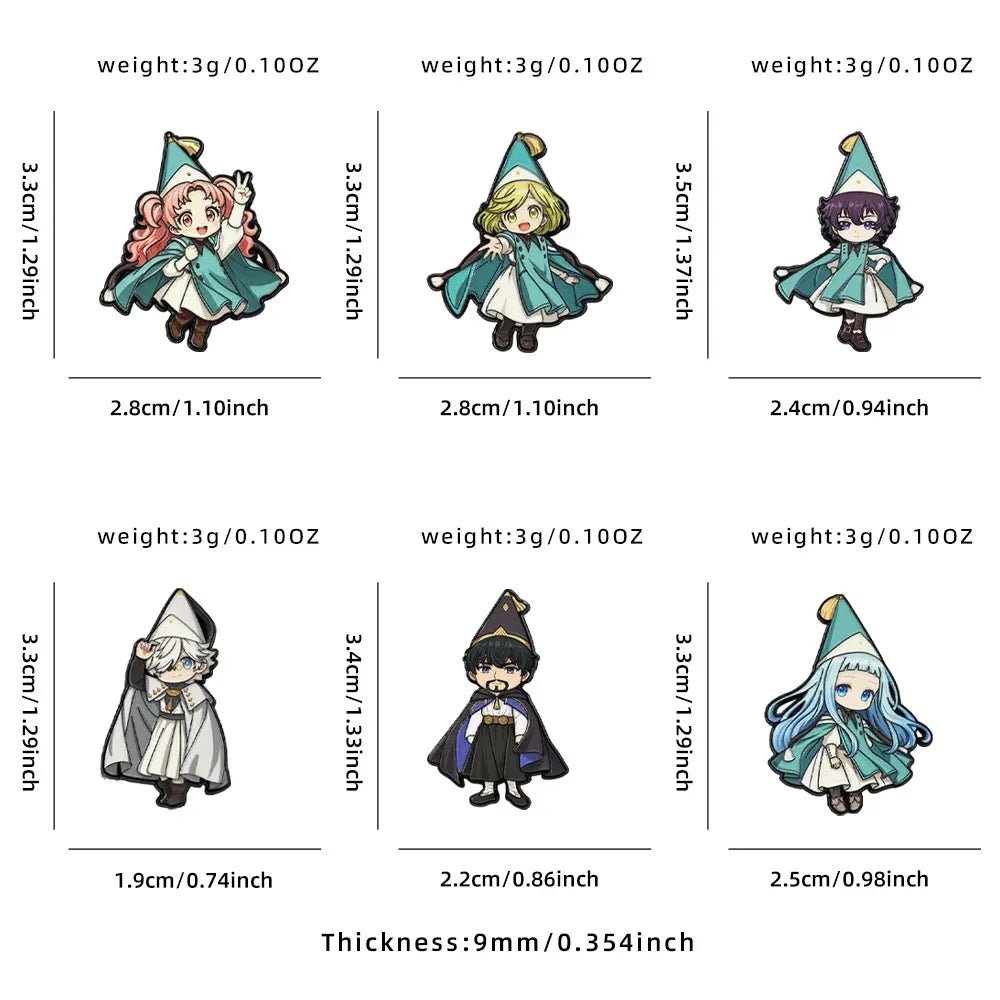 Witch Hat Atelier Enamel Pin Set - 6PCS Coco Agott Olruggio Richeh Anime Brooch Collection - Maxwell shop