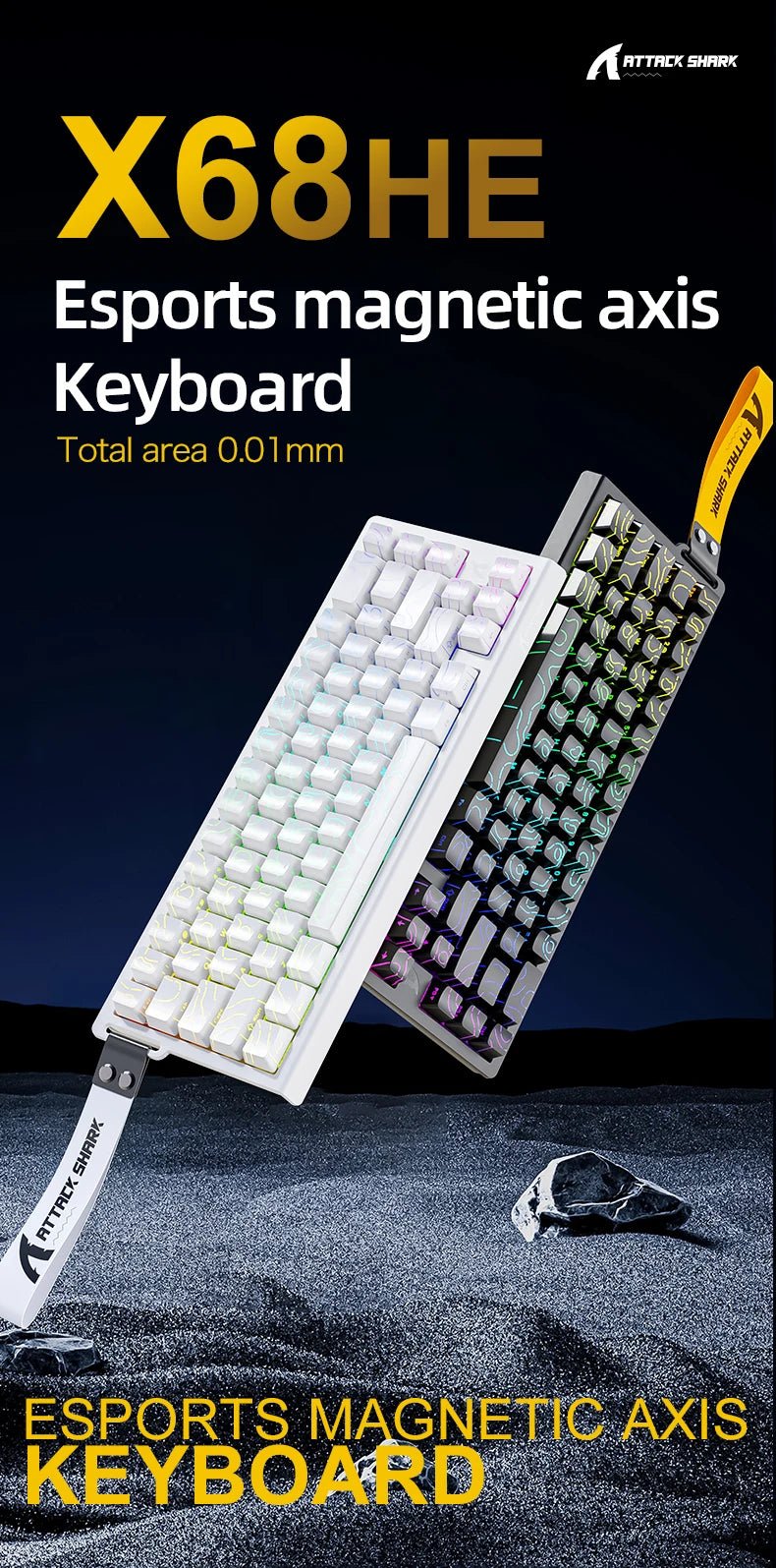 X68HE ATTACK SHARK Magnetic Gaming Keyboard Mechanical Wired for Pro Gaming - Maxwell shop