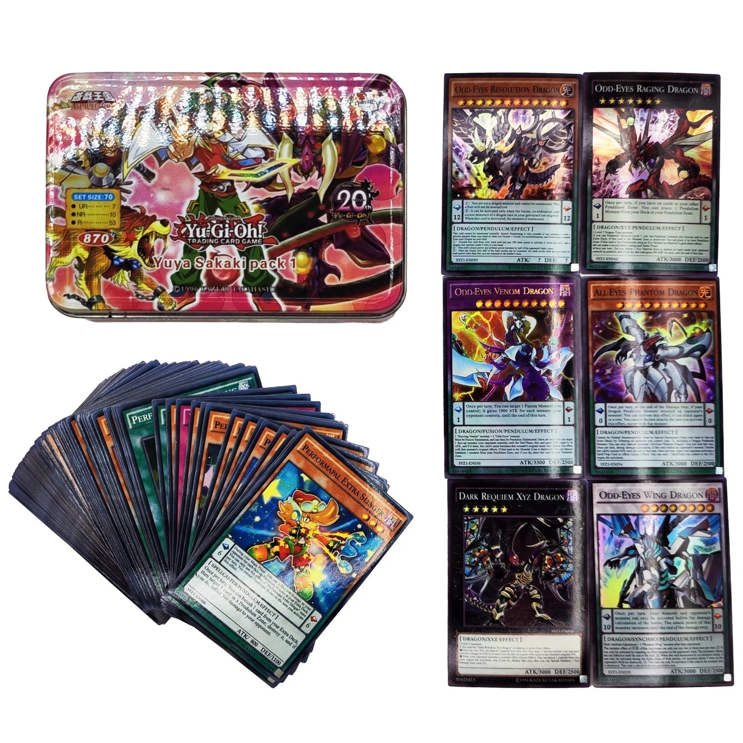 Yu Gi Oh Cards KAIBA PACK 3 Card Deck English TCG Holographic Golden White Dragon - Maxwell shop