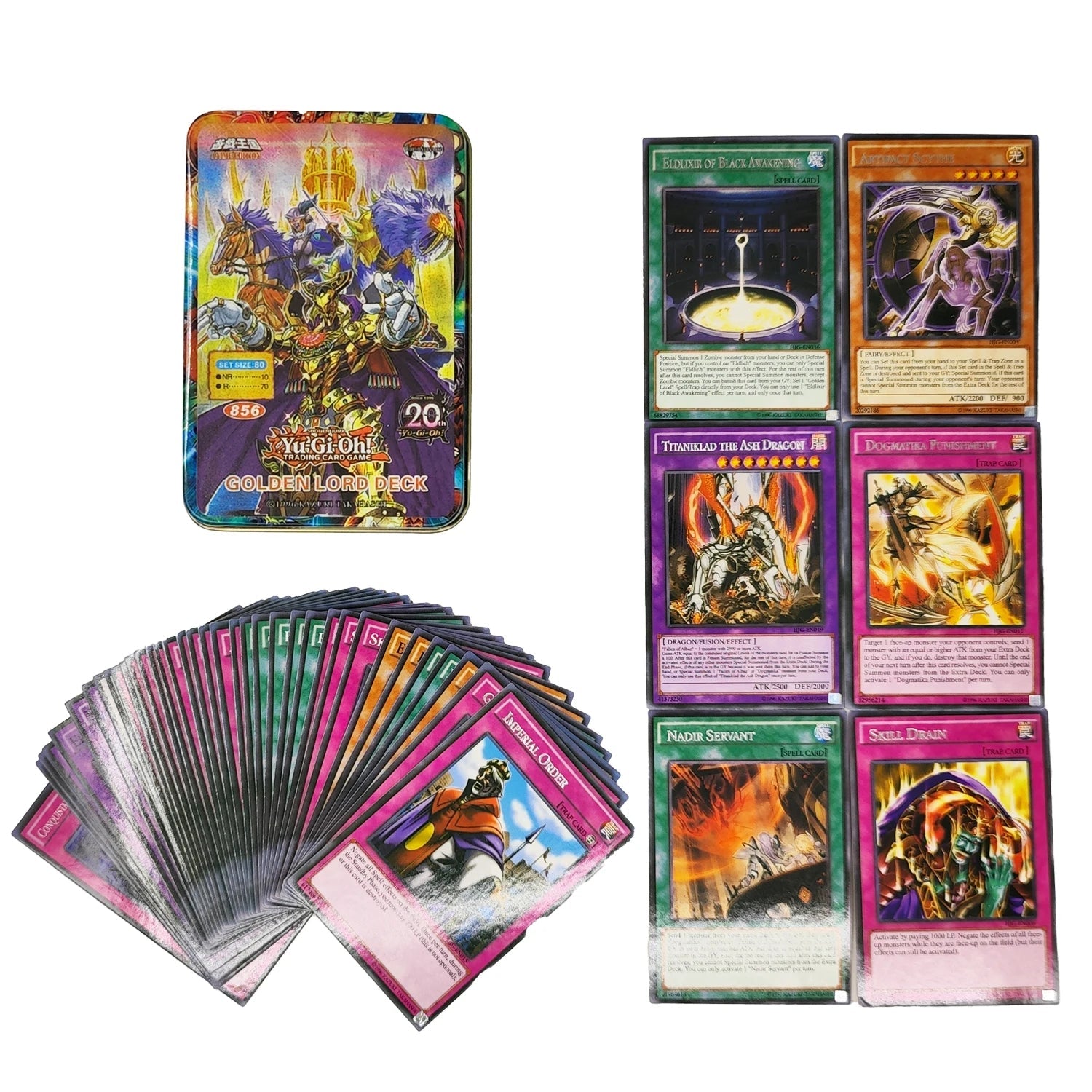 Yu Gi Oh Cards KAIBA PACK 3 Card Deck English TCG Holographic Golden White Dragon - Maxwell shop