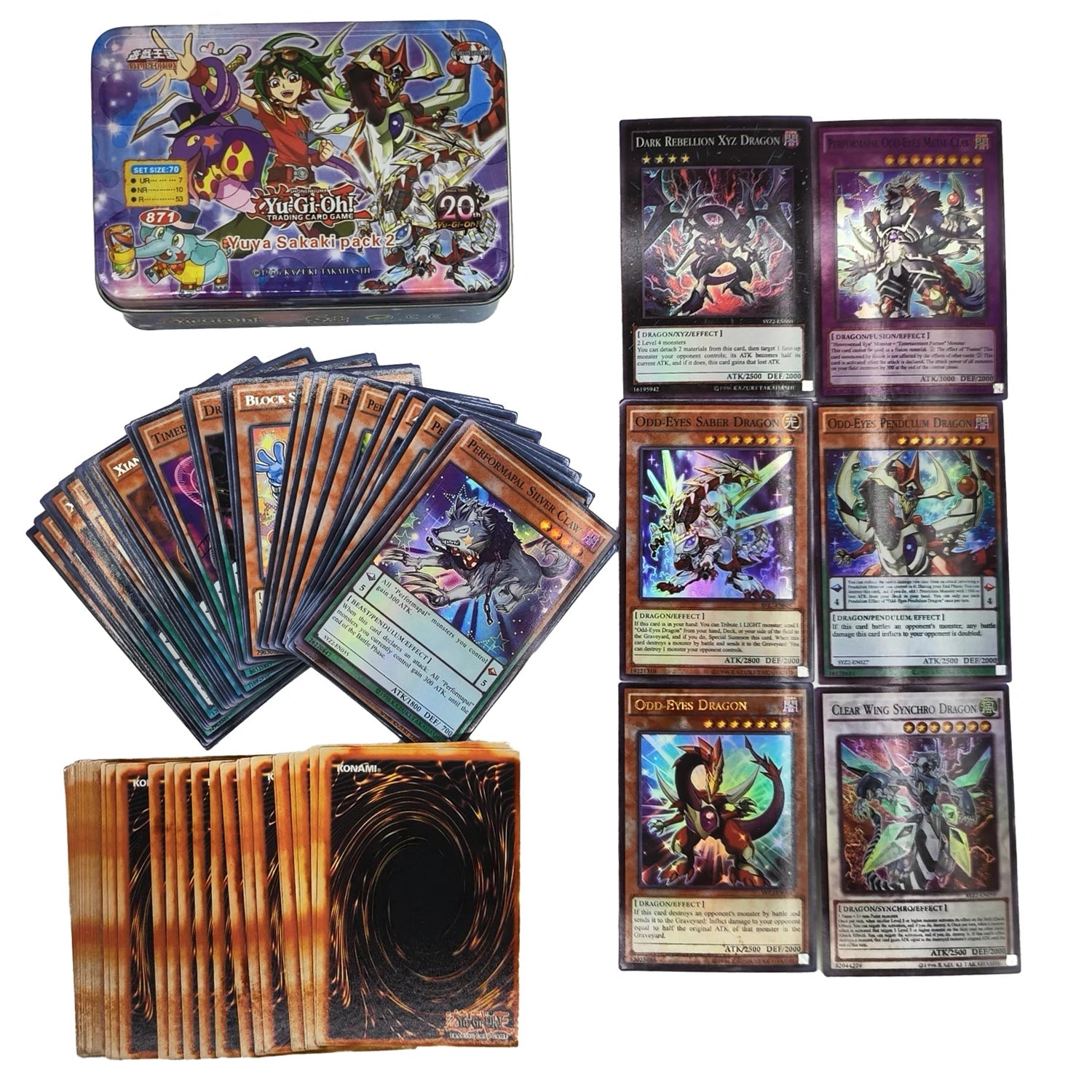 Yu Gi Oh Cards KAIBA PACK 3 Card Deck English TCG Holographic Golden White Dragon - Maxwell shop