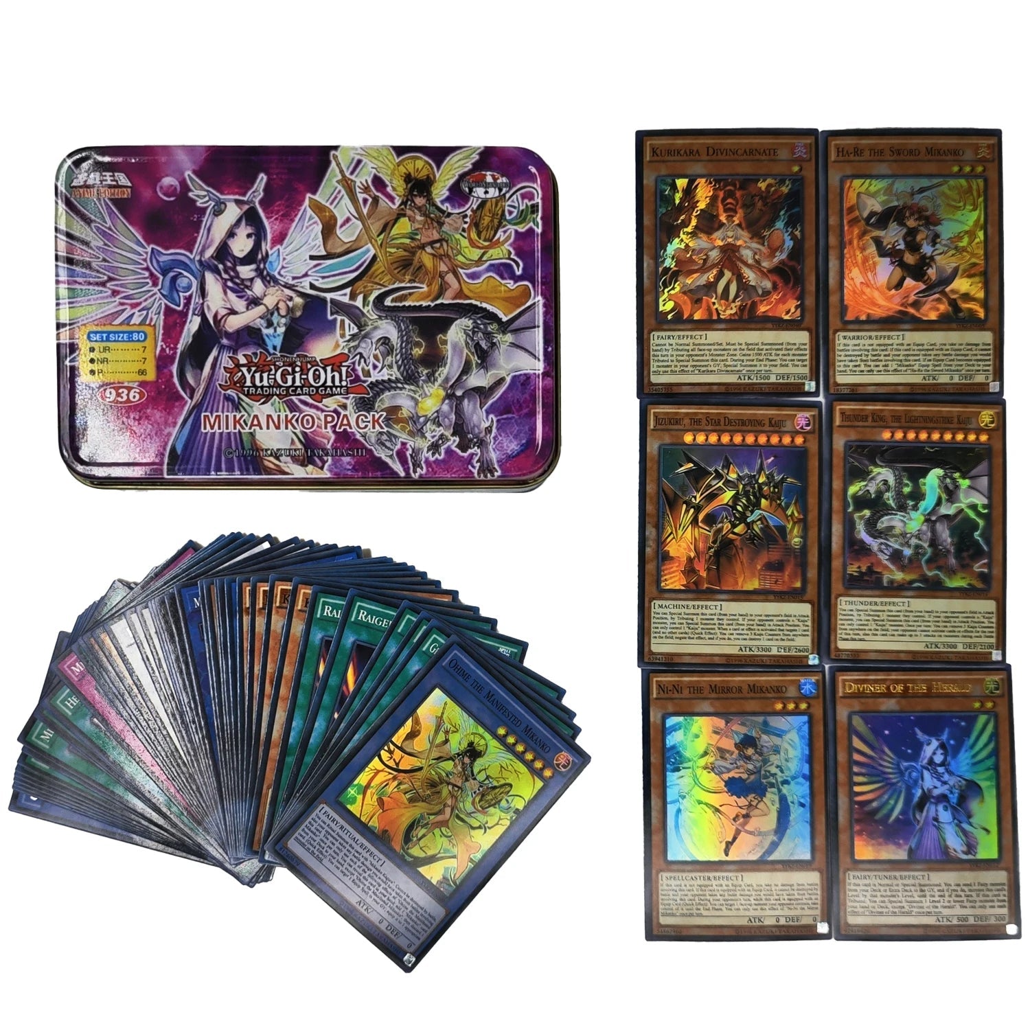 Yu Gi Oh Cards KAIBA PACK 3 Card Deck English TCG Holographic Golden White Dragon - Maxwell shop