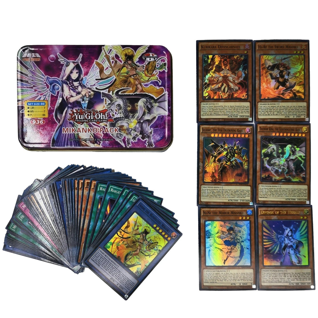 Yu Gi Oh Cards KAIBA PACK 3 Card Deck English TCG Holographic Golden White Dragon - Maxwell shop