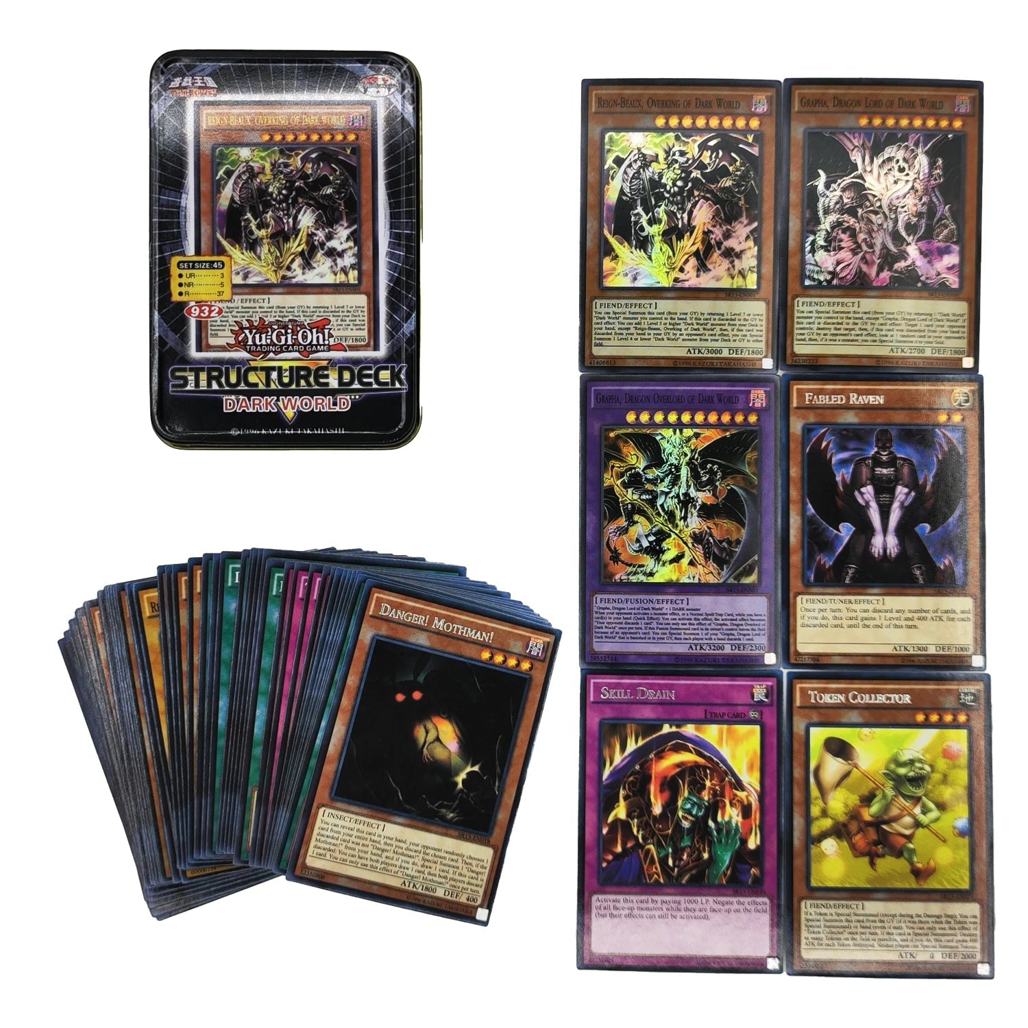 Yu Gi Oh Cards KAIBA PACK 3 Card Deck English TCG Holographic Golden White Dragon - Maxwell shop