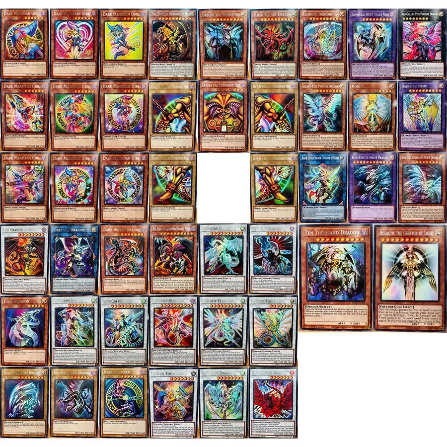 Yu Gi Oh LOCR ESR Blue Eyes White Dragon Dark Magician Girl Reissue Toys - Maxwell shop