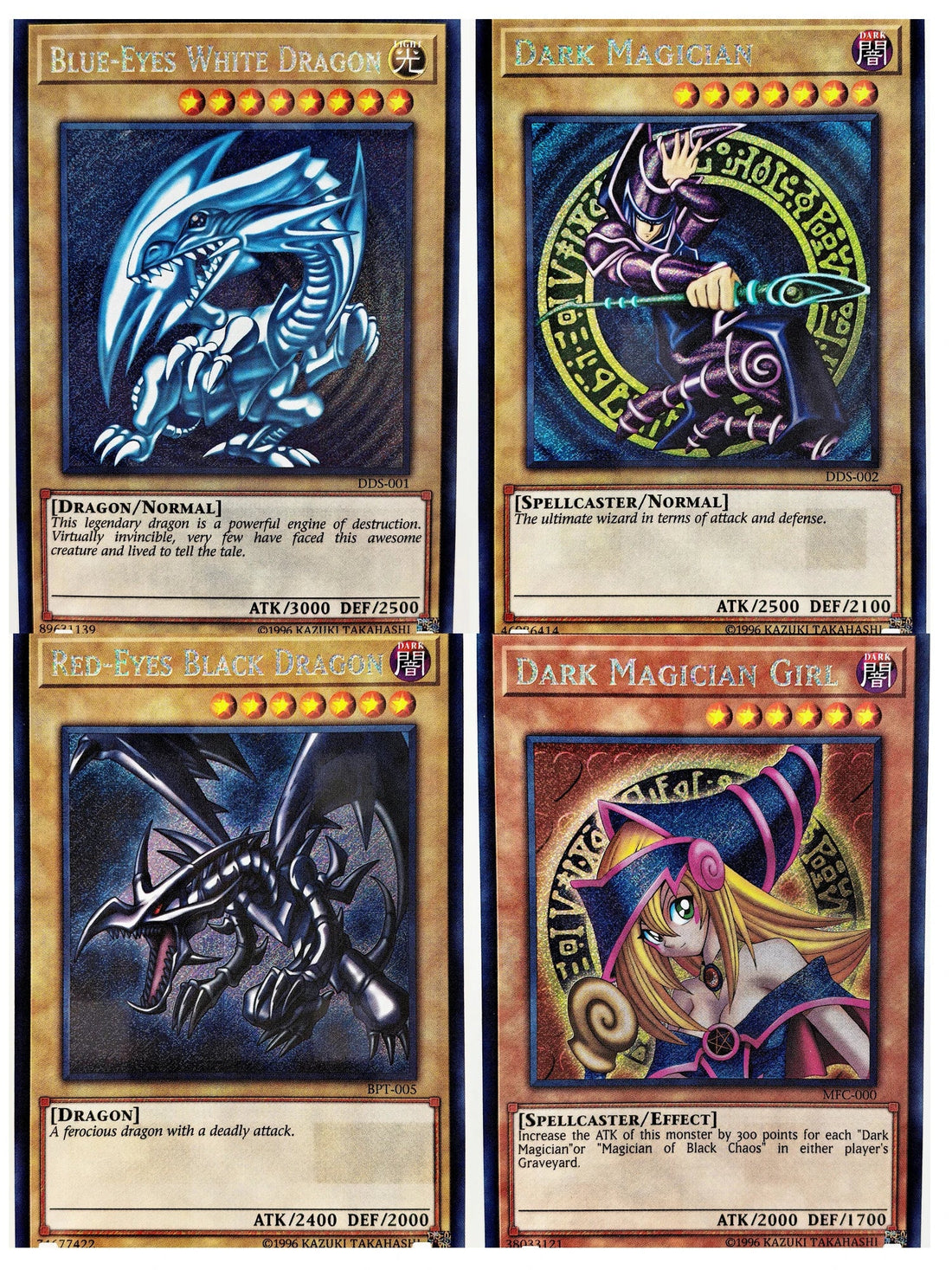 Yu Gi Oh LOCR ESR Blue Eyes White Dragon Dark Magician Girl Reissue Toys - Maxwell shop